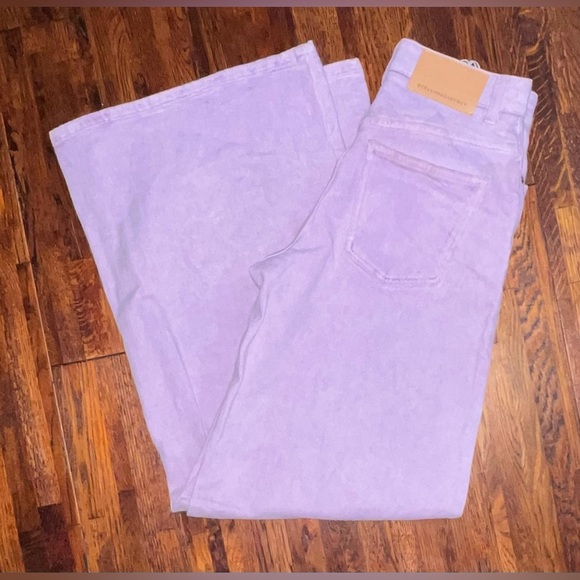 STELLA MCCARTNEY Purple Recycrom Wide Leg Jeans in Lilac Purple Size 25 - Picture 12 of 12